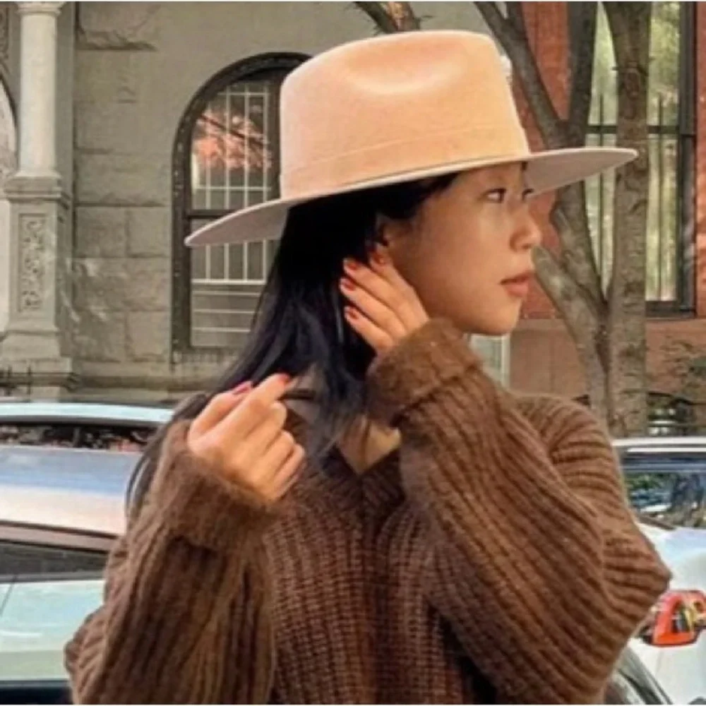 Wyeth Dylan Fedora Wool Felt Light Oatmeal Hat Size SM